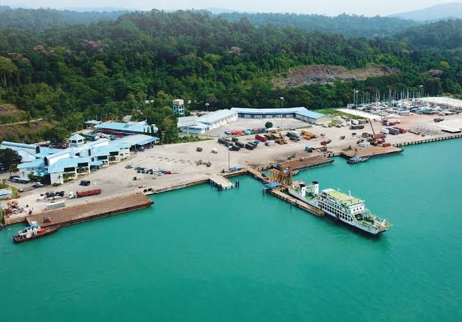 Aerial view of Dermaga Tanjung Lembong, Langkawi